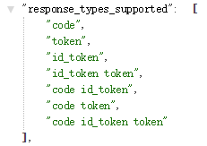 OIDC Discovery API response-types-supported 字段